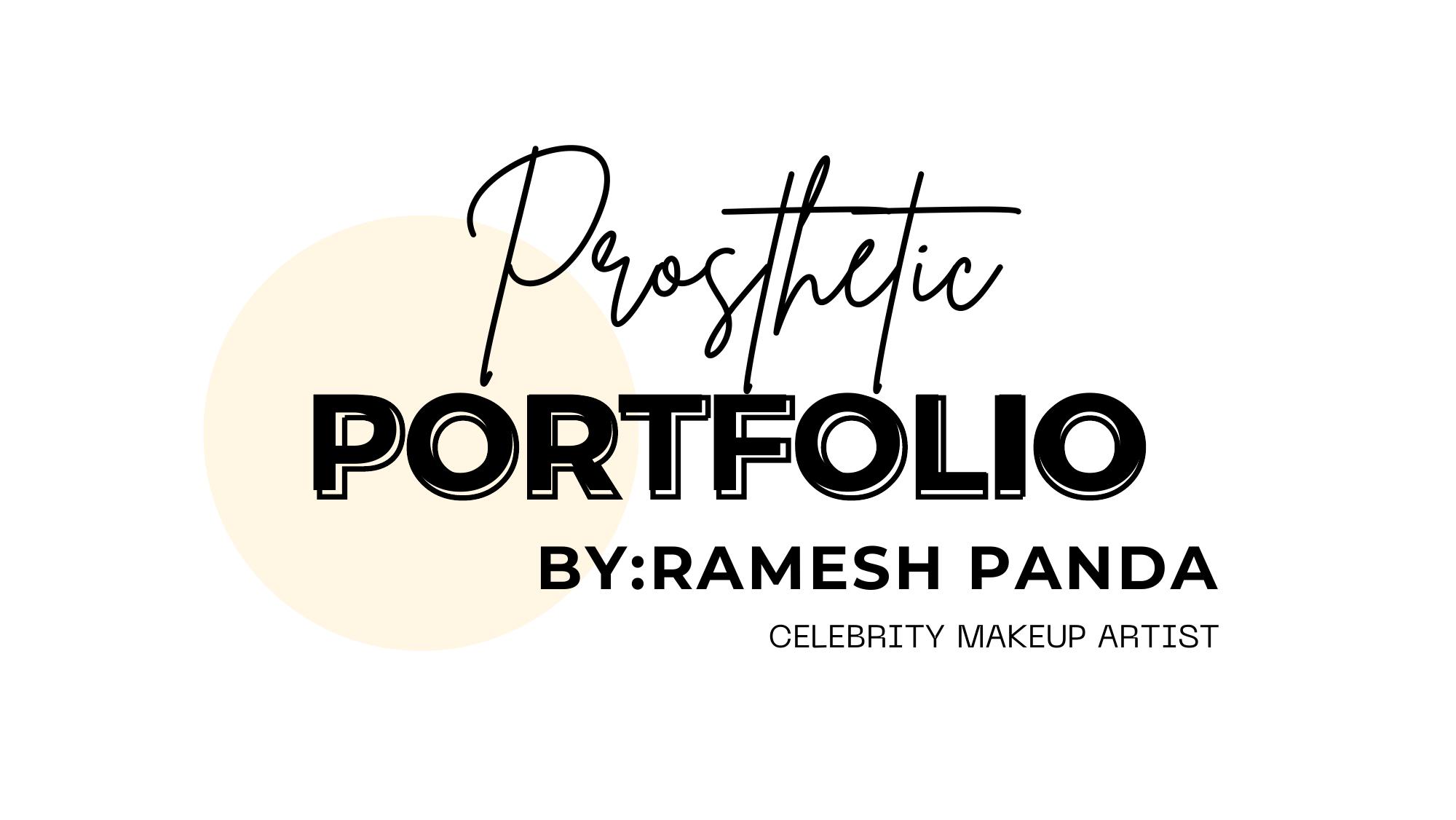 Prosthetic makeup portfolio cover
